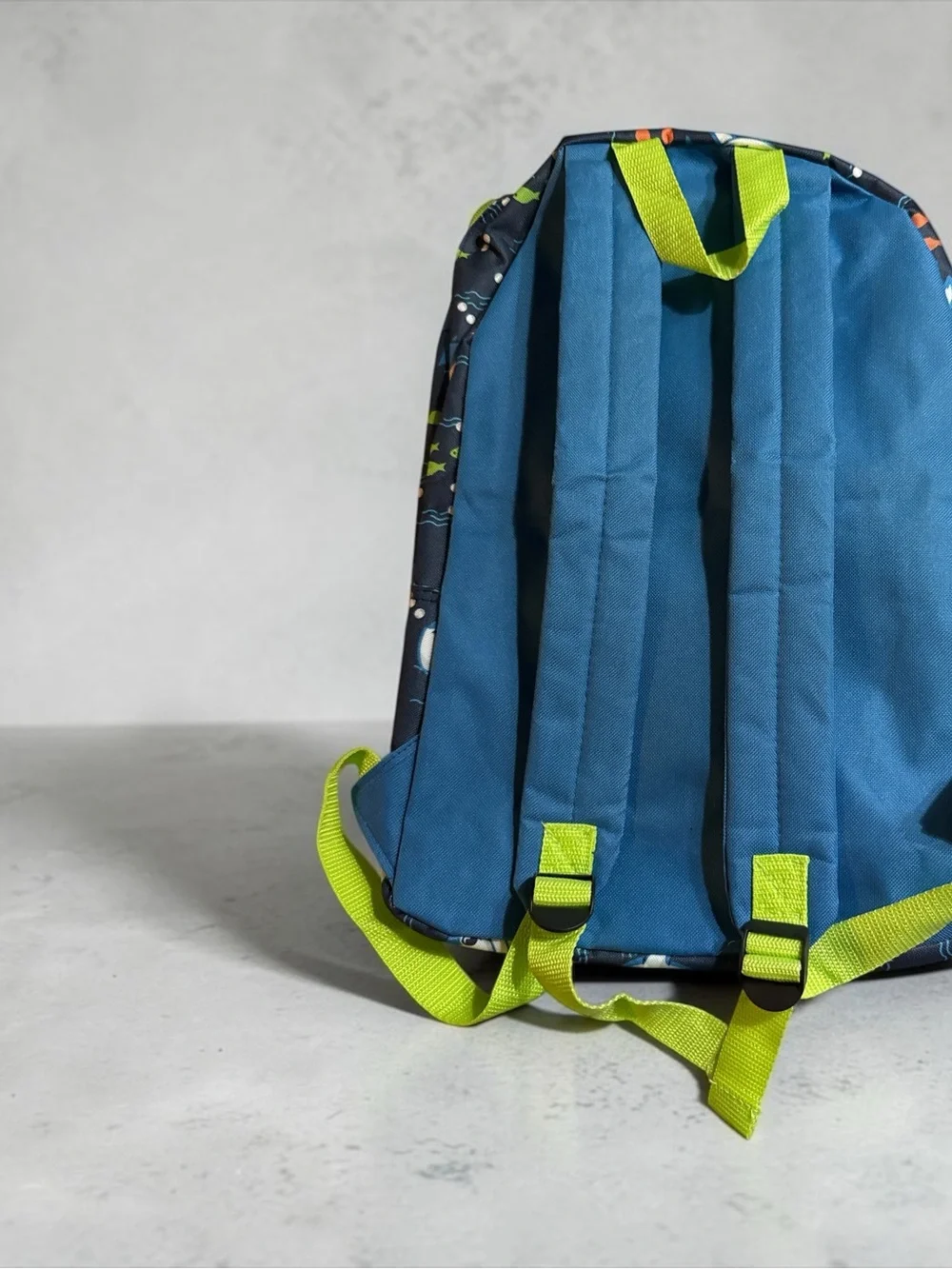 Kids Shark Backpack & Lunch Bag Set - Navy & Lime